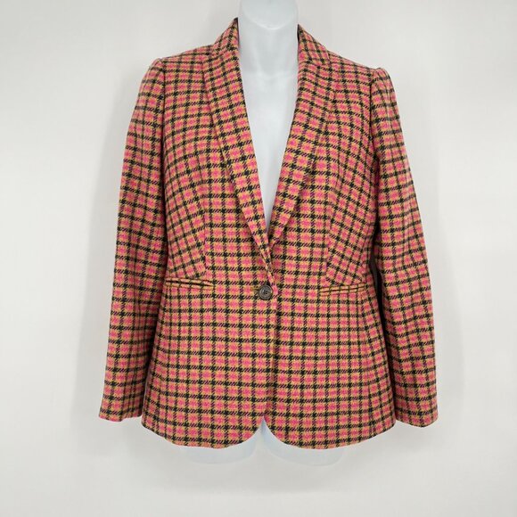 J.Crew Moon Wool Plaid Parke Blazer Size 00 - Picture 11 of 13